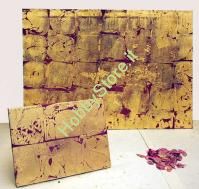 Picture of Tela a riquadri colore bordeaux/oro piccola