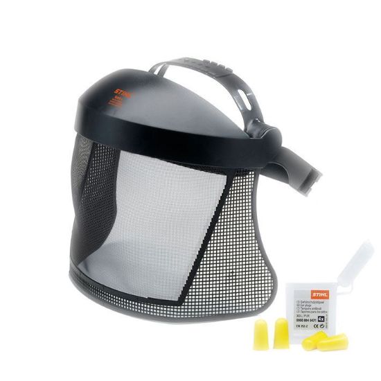 Visiera con reticella in nylon e tappi Stihl