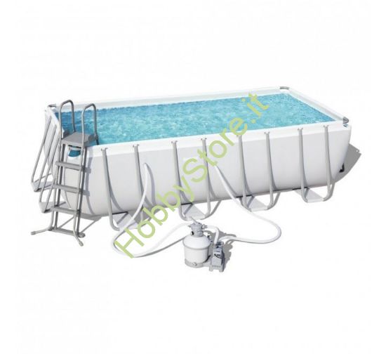 Piscina Power Steel 4.88m x 2.44m x 1.22m Rectangular Pool Set