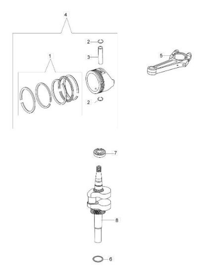Picture of Albero e Pistone rasaerba G 53 Tk Comfort Plus