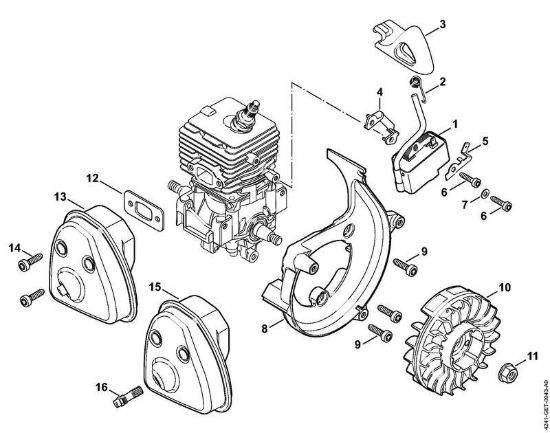 Impianto di accensione, silenziatore Bg 66 C-E D
