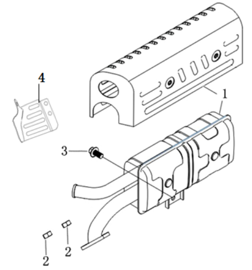 Marmitta per MH 198 RK (K800 HC)
