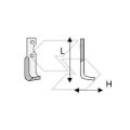 Zappetta n.1 Ø fori 8,5 mm Interasse 55 mm Per motocoltivatori Grillo Sep ed altri