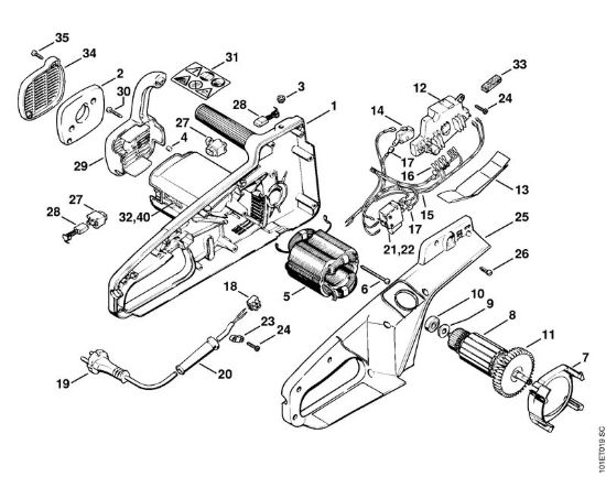 Elettromotore E 220 C, E 20 C Elettroseghe (MSE) E 20 C della marca STIHL