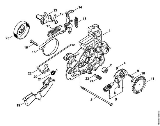 Scatola riduttore, pompa olio Elettroseghe (MSE) MSE 141 C-Q della marca STIHL
