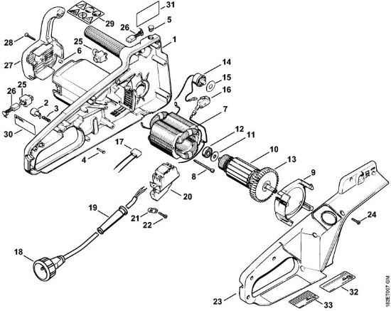 Elettromotore MSE 220 USA, CDN Elettroseghe (MSE) MSE 220 della marca STIHL