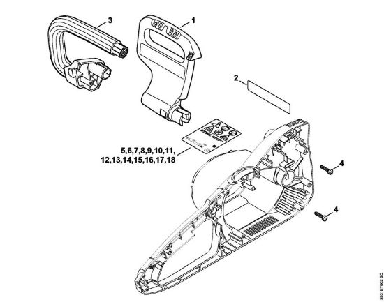 Protezione mano, Manico tubolare Elettroseghe (MSE) MSE 230 C-BQ della marca STIHL