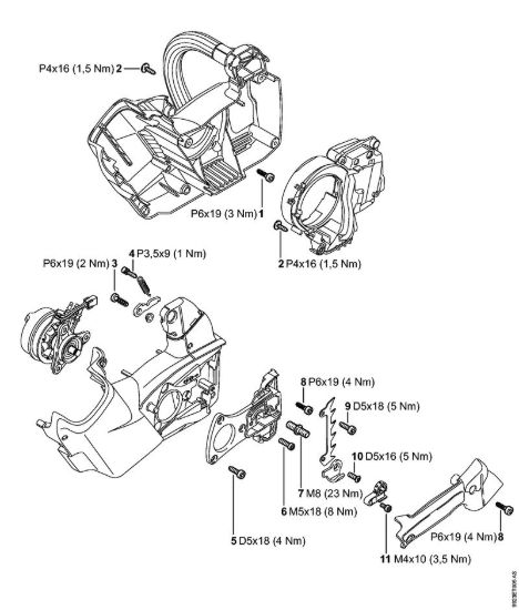 Coppie di serraggio Motoseghe a batteria (MSA) MSA 160 T della marca STIHL