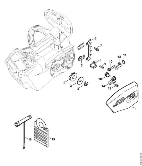 Coperchio rocchetto catena Motoseghe a batteria (MSA) MSA 161 T della marca STIHL