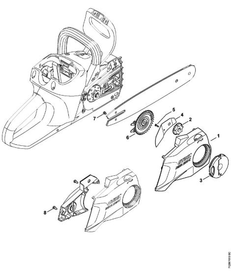 Coperchio rocchetto catena Motoseghe a batteria (MSA) MSA 200 C-B della marca STIHL