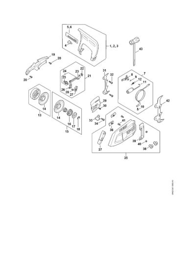 Picture of C - Protezione mano, freno catena, Dispositivo tendicatena MSA 300.0