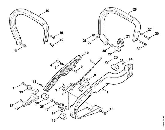 Impugnatura Motoseghe a benzina (MS) 011 AVEQ della marca STIHL