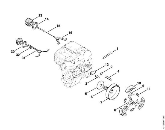 Frizione Motoseghe a benzina (MS) 012 AVEQ della marca STIHL