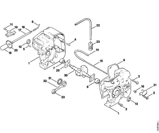 Carter albero a gomito Motoseghe a benzina (MS) 012 AVTEQ della marca STIHL