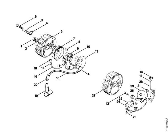 Impianto di accesione Motoseghe a benzina (MS) 015 AVQ della marca STIHL