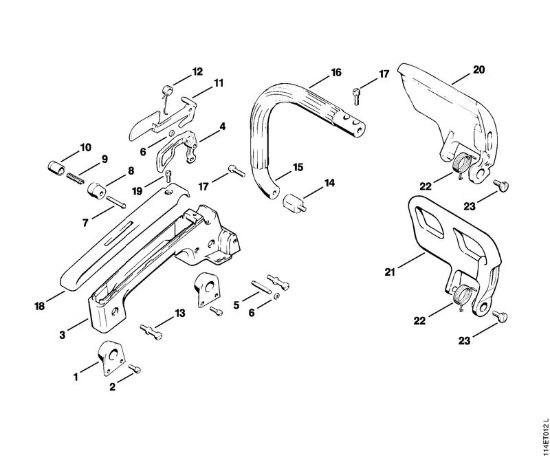 Impugnatura Motoseghe a benzina (MS) 020 (1114) della marca STIHL