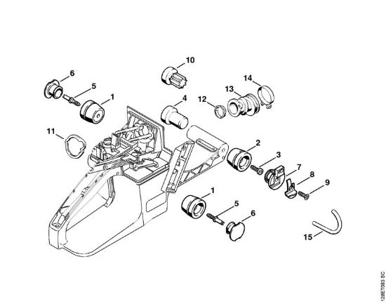 Sistema AV Motoseghe a benzina (MS) 034 della marca STIHL