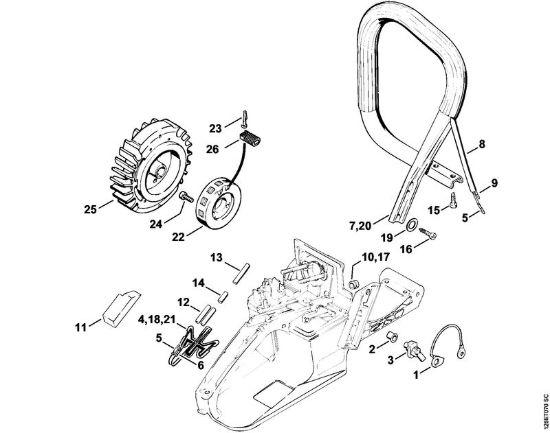 Riscaldamento Motoseghe a benzina (MS) 034 S della marca STIHL