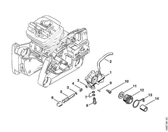 Pompa olio Motoseghe a benzina (MS) 036 QS della marca STIHL
