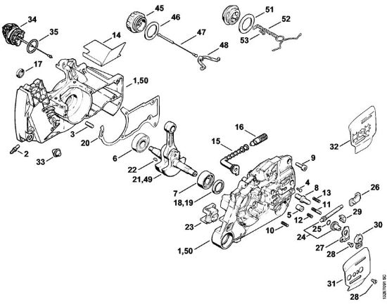 Carter albero a gomito, albero a gomito Motoseghe a benzina (MS) 044 C della marca STIHL