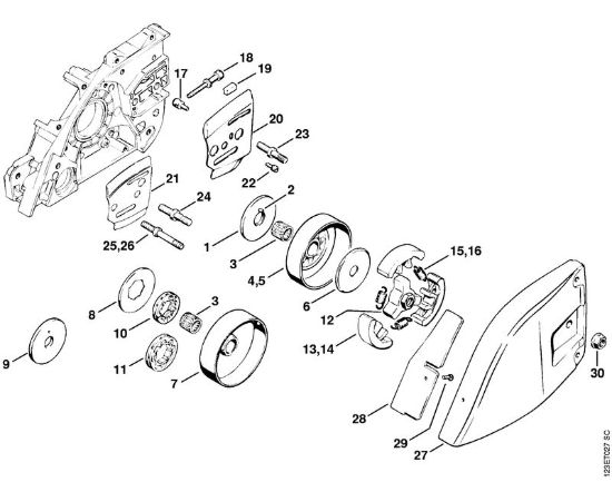 Frizione Motoseghe a benzina (MS) 056 M della marca STIHL