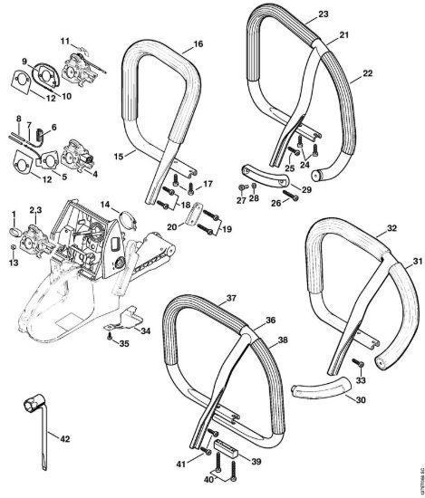Manico tubolare Motoseghe a benzina (MS) 066 BR della marca STIHL