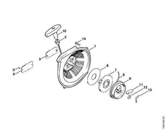 Dispositivo di avviamento Motoseghe a benzina (MS) 070 della marca STIHL