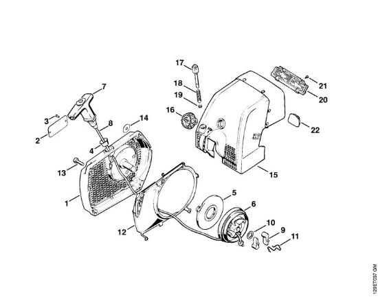 Dispositivo di avviamento Motoseghe a benzina (MS) 084 W della marca STIHL