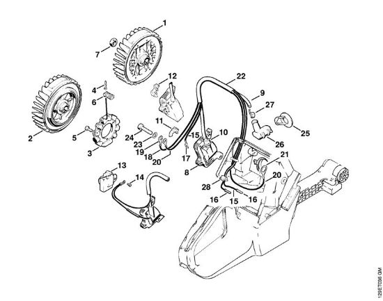 Impianto di accesione Motoseghe a benzina (MS) 084 W della marca STIHL