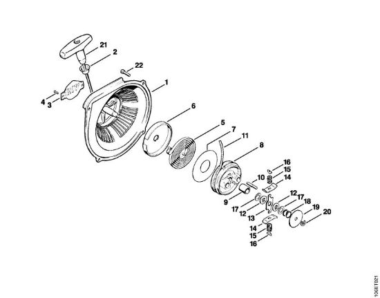 Dispositivo di avviamento Motoseghe a benzina (MS) 090 G della marca STIHL