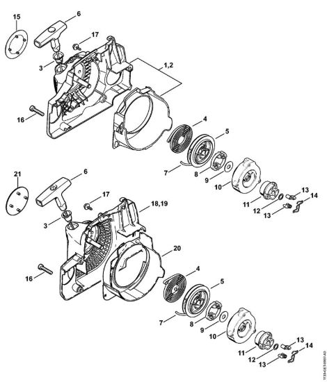 Dispositivo di avviamento ErgoStart Motoseghe a benzina (MS) MS 170 C-E D della marca STIHL