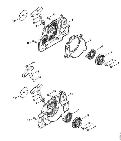 Dispositivo di avviamento Motoseghe a benzina (MS) MS 170-D della marca STIHL