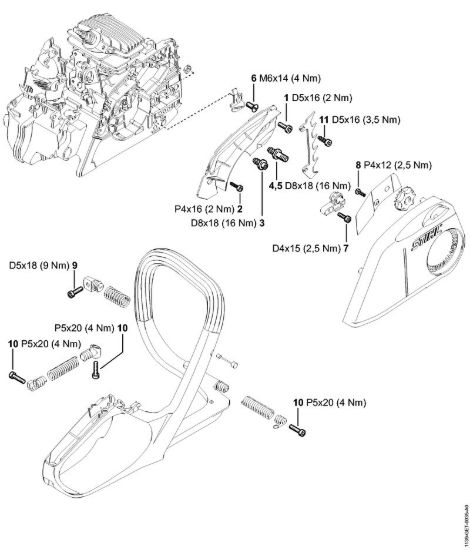 Coppie di serraggio Motoseghe a benzina (MS) MS 181 della marca STIHL