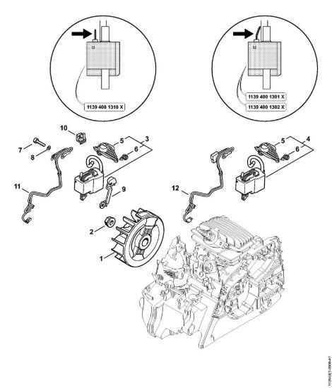Impianto di accesione MS 181 Motoseghe a benzina (MS) MS 181 della marca STIHL