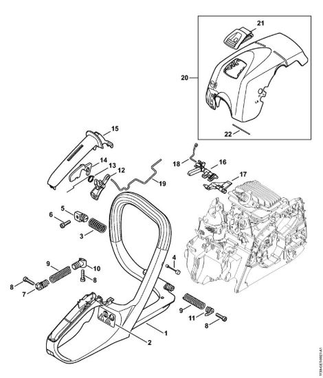 Manico a telaio, cappottatura MS 181 Motoseghe a benzina (MS) MS 181 della marca STIHL