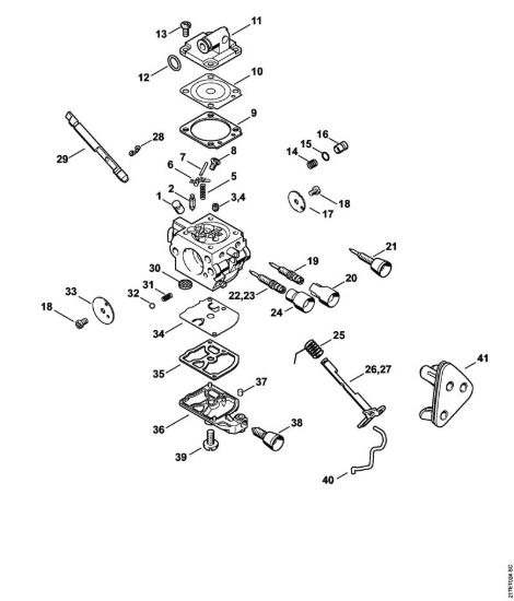 Carburatore C1Q-S257, C1Q-S134, C1Q-S103 Motoseghe a benzina (MS) MS 192 T della marca STIHL