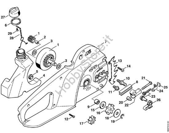 Corpo impugnatura Elettroseghe (MSE) E 140 della marca STIHL