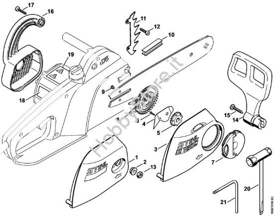 Tensado rÃ¡pido de la cadena Elettroseghe (MSE) E 140 della marca STIHL