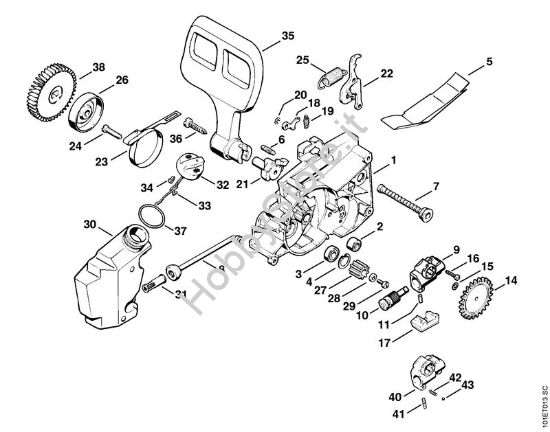 Pompa olio, freno catena Elettroseghe (MSE) E 220 C della marca STIHL