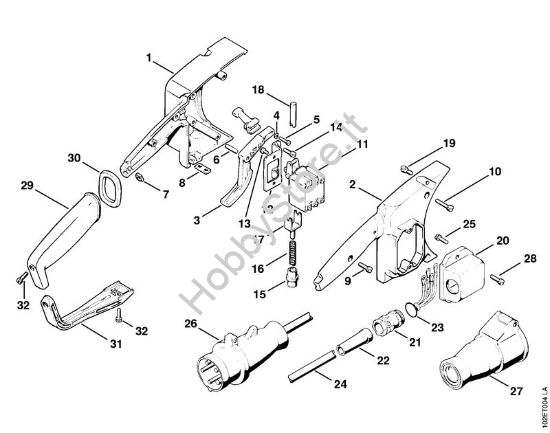 Interruttore con coprigiunti Elettroseghe (MSE) E 30 della marca STIHL