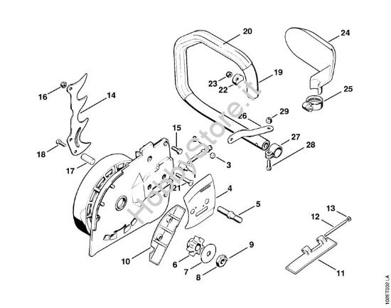 Rocchetto catena, manico tubolare Elettroseghe (MSE) E 30 della marca STIHL