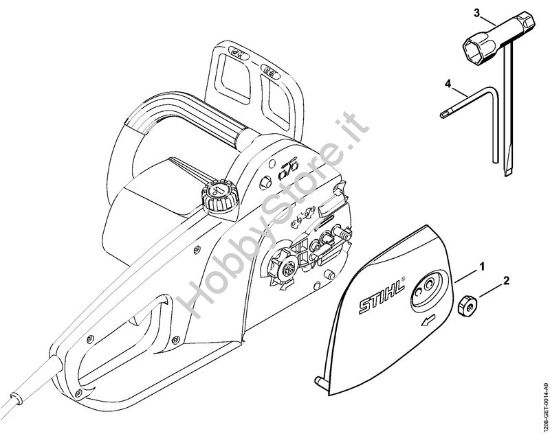 Coperchio rocchetto catena, attrezzi Elettroseghe (MSE) MSE 141 C-Q della marca STIHL