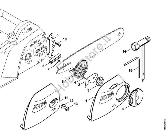 Coperchio rocchetto catena, attrezzi Elettroseghe (MSE) MSE 160 C-BQ della marca STIHL