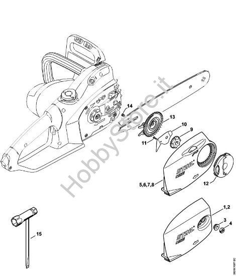 Coperchio rocchetto catena, attrezzi Elettroseghe (MSE) MSE 170 C-BQ della marca STIHL