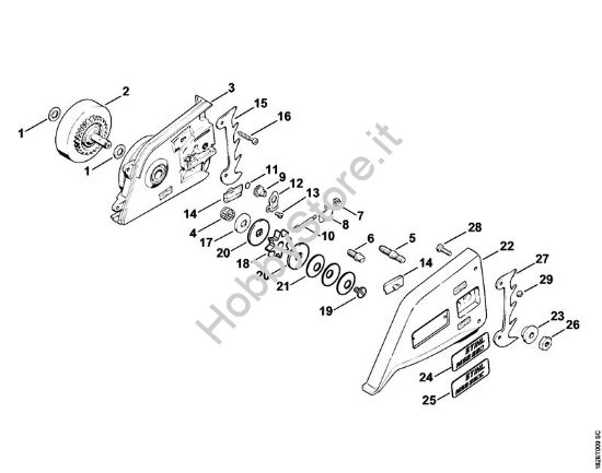 Coperchio rocchetto catena Elettroseghe (MSE) MSE 220 della marca STIHL