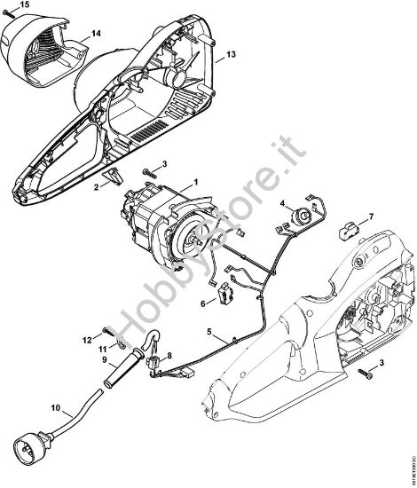 Elettromotore, carcassa motore USA, CDN Elettroseghe (MSE) MSE 250 C-Q della marca STIHL