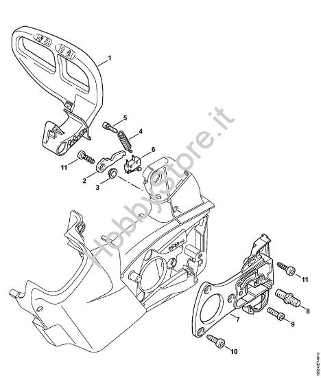 Protezione mano, freno catena Motoseghe a batteria (MSA) MSA 160 T della marca STIHL