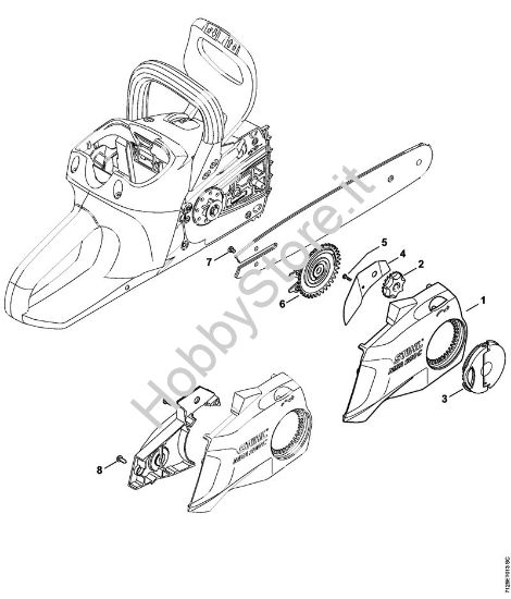 Coperchio rocchetto catena Motoseghe a batteria (MSA) MSA 200 C-B della marca STIHL