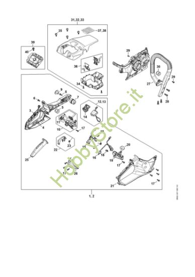 Picture of B - Corpo impugnatura, manico tubolare, Cappottatura MSA 300.0 C-O