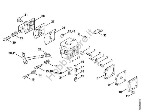 Carburatore WT-29 (12.87) Motoseghe a benzina (MS) 009 della marca STIHL